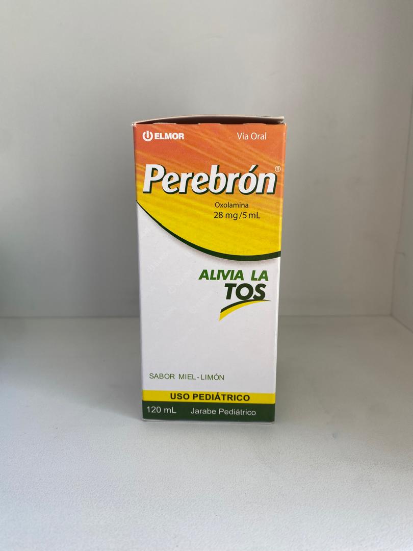 Perebrón Jarabe Pediátrico - Oxolamina 28 mg/5 mL - Sabor Miel-Limón - 120 mL
